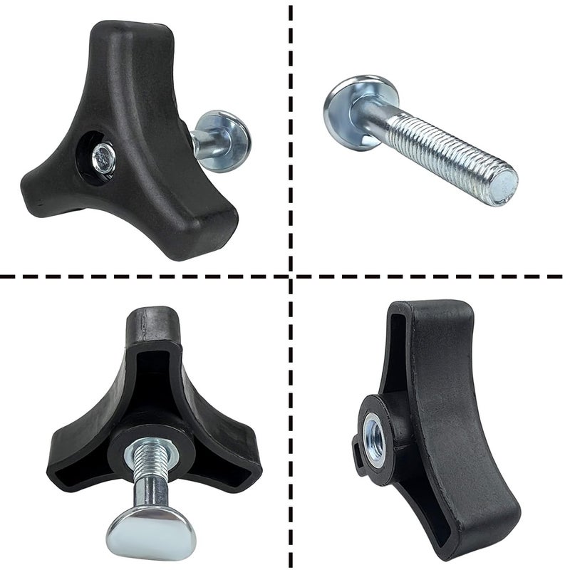 FOJOO 2 Sets Lawn Mower Handle Bolts, Triangle Handle Screw Replacement for Honda Most Mowers, Universal Lawn Mower Parts & Accessories Kit - Image 3